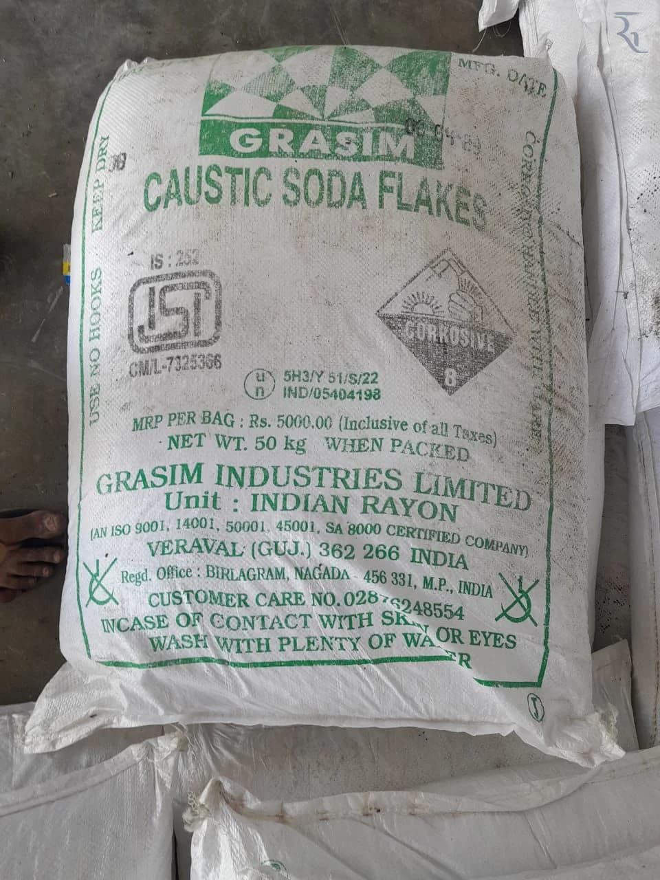Powdered chemical packaging prepared for supply